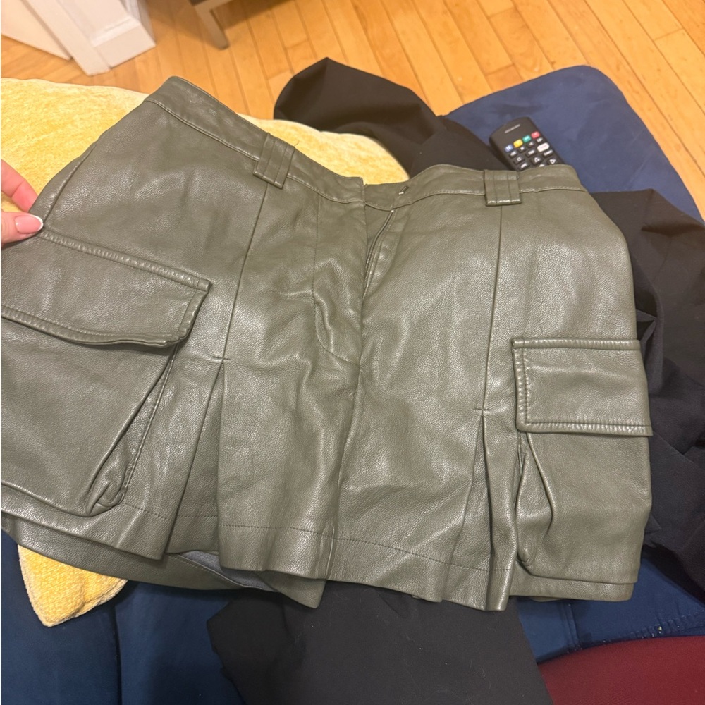 Avec Les Filles Olive Mini Skirt